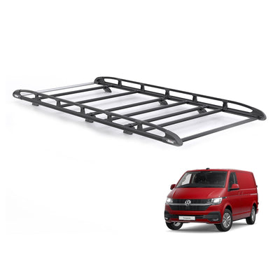 VW Transporter T6 (2015-2024) - Rhino KammRack Black Roof Rack