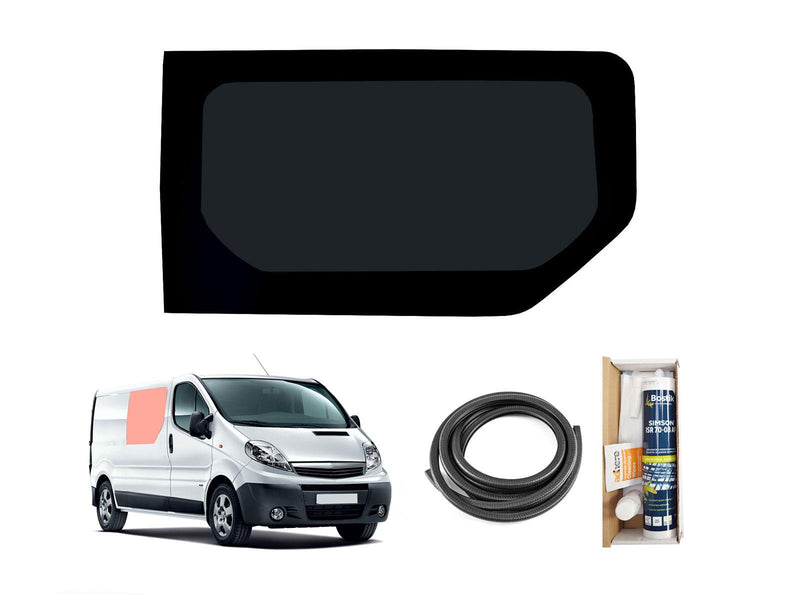 Vauxhall Vivaro (2001-2014) Driver Side Fixed Window Privacy Camper Glass with Fitting Kit