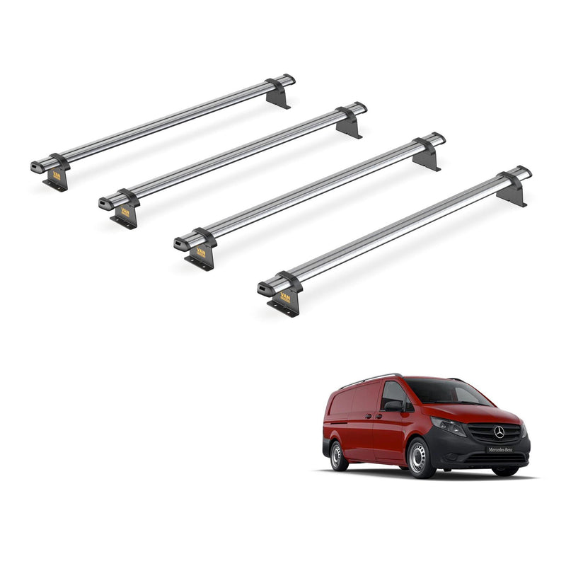 Mercedes Vito (2014-) - 4 Van Guard Ultibar Trade Roof Bars