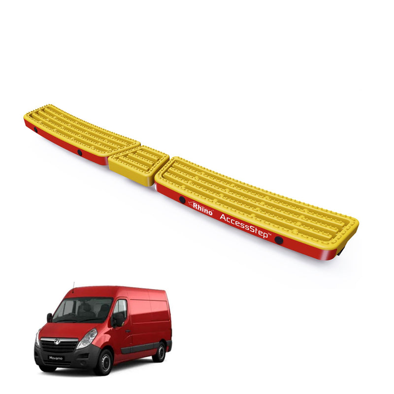 Vauxhall Movano (2010-2021) Yellow Triple AccessStep - With Reverse Sensors