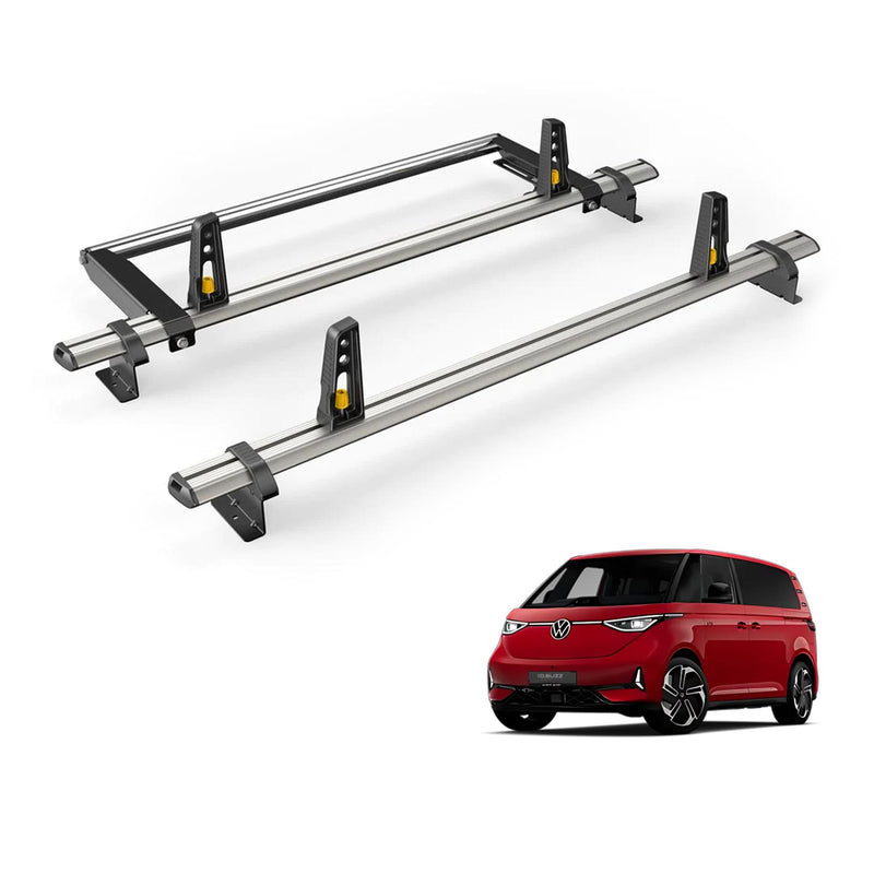 VW ID Buzz Roof Rack for 2022+ [Tailgate, SWB] 2 Bars & Roller - Van Guard Plus