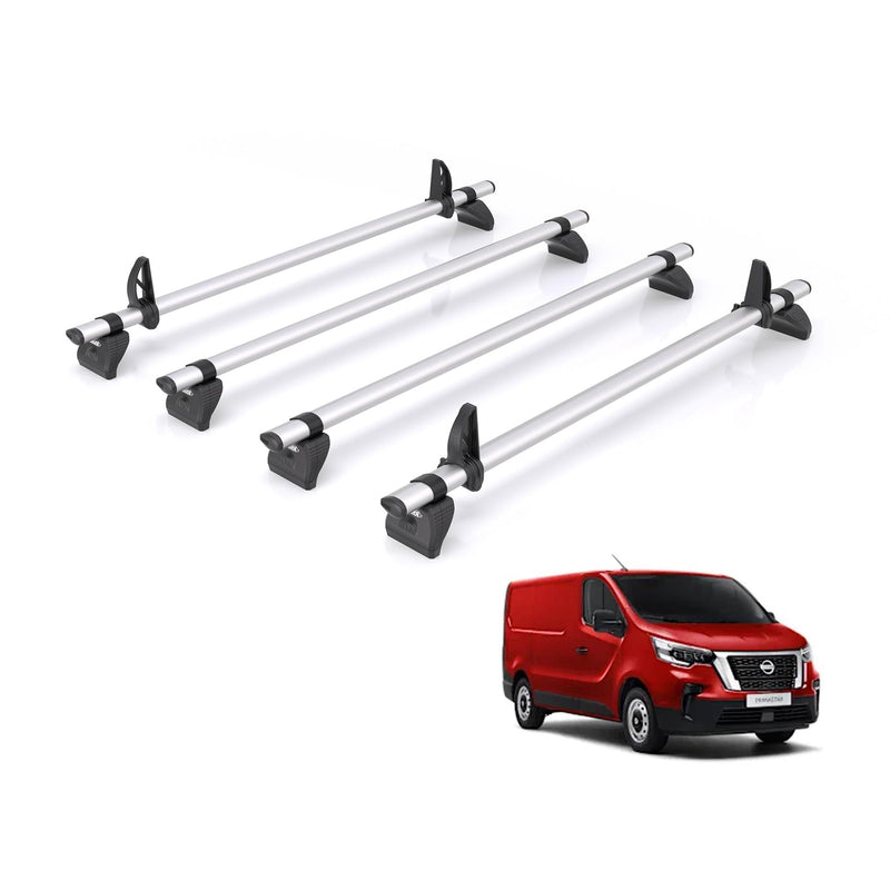 Nissan Primastar (2022-) - 4 Rhino Kammbar Pro Roof Bars (Aluminium)