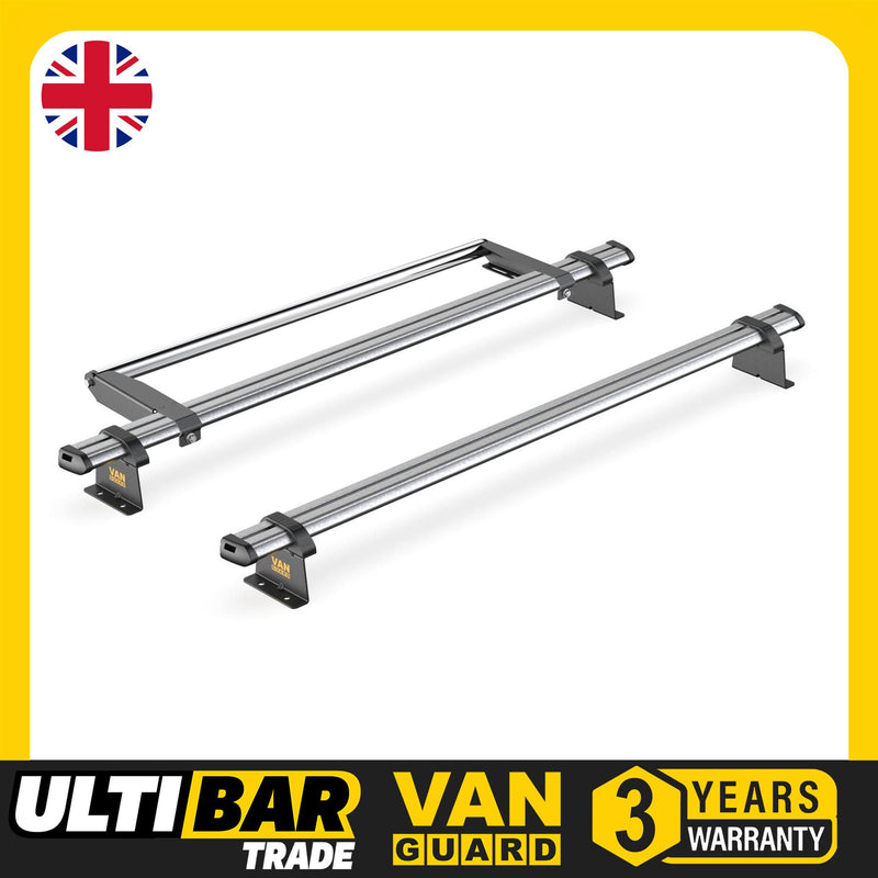Iveco Daily (2014-) - 2 Van Guard Ultibar Trade Roof Bars + Roller
