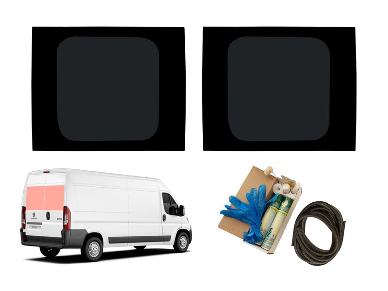 Peugeot Boxer Tailgate (2006-) Rear Barn Door Window Privacy Camper Glass with Fitting Kit
