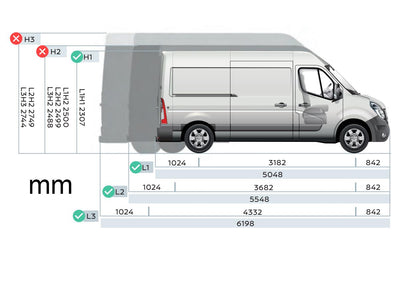 Nissan NV400 Rhino Rear Door Ladder for 2010+ Models (BL7-LK35)
