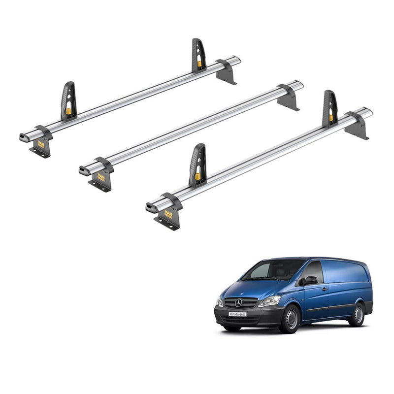 Mercedes Vito (2003-2014) - 3 Van Guard Ultibar Plus Roof Bars