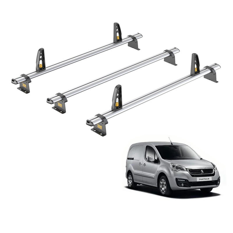 Peugeot Partner (2008-2018) - 3 Van Guard Ultibar Plus Roof Bars