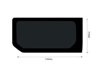 Vauxhall Vivaro (2014-2019) Passenger Side Fixed Window Privacy Camper Glass with Fitting Kit