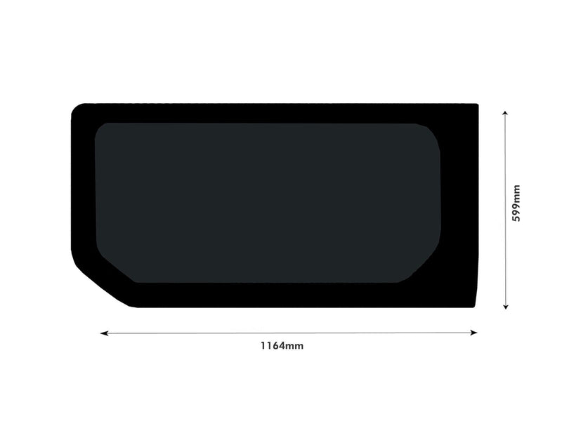 Vauxhall Vivaro (2014-2019) Passenger Side Fixed Window Privacy Camper Glass with Fitting Kit