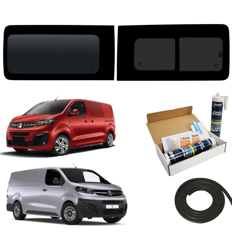 Vauxhall Vivaro 2019- Lh Side Fixed + Right Hand Side Open Tint Fitting Kit