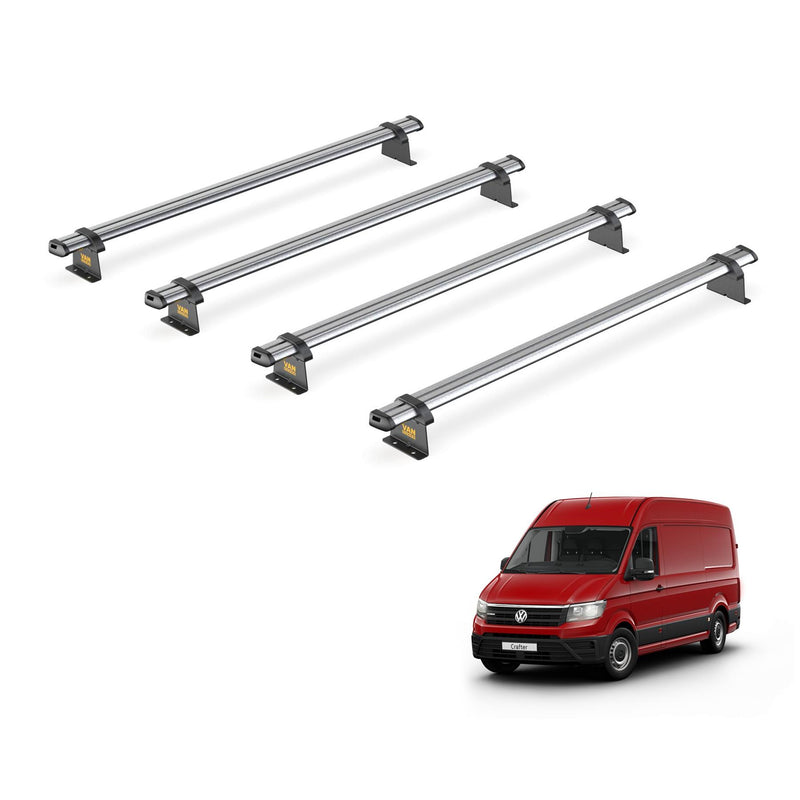 VW Crafter (2017-) - 4 Van Guard Ultibar Trade Roof Bars