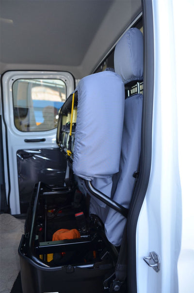 Ford Transit (MK8 2014-) - Tailored Rear Bench Seat Covers in Grey (Chassis Cab)