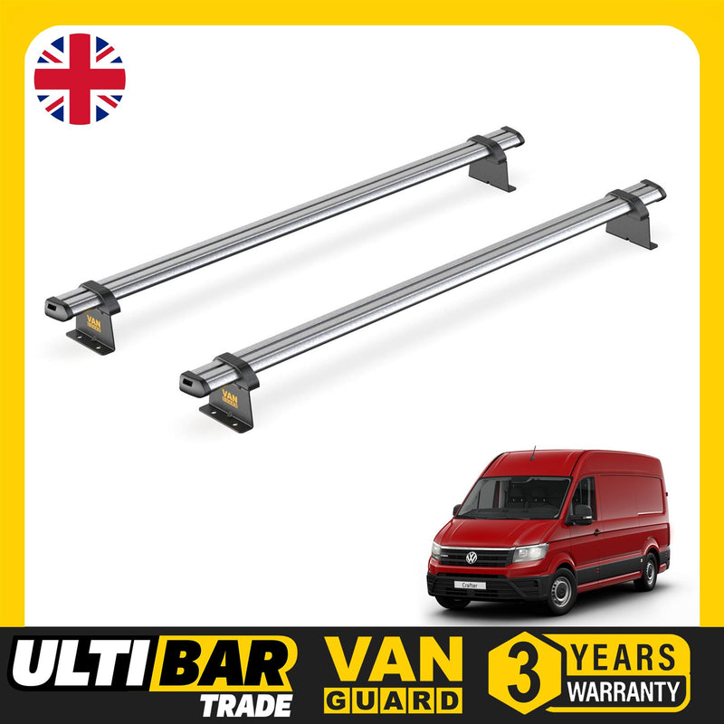 VW Crafter (2017-) - 2 Van Guard Ultibar Trade Roof Bars