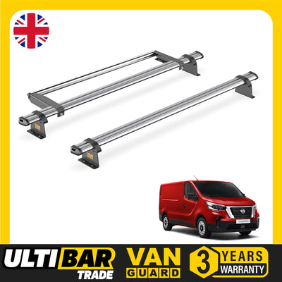 Nissan Primastar Roof Rack for 2022+ [H1 Roof] 2 Bars & Roller - Van Guard Trade