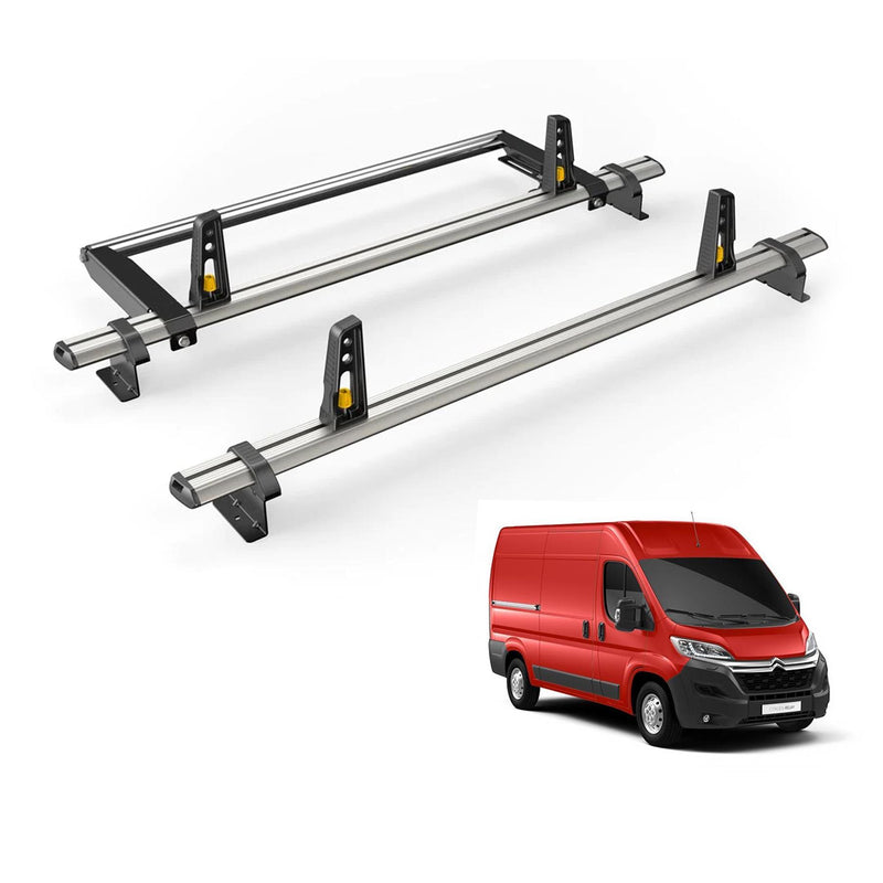 Citroen Relay (2006-) - 2 Van Guard Ultibar Plus Roof Bars + Roller