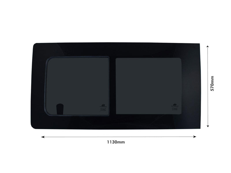 VW Transporter T6 (2015-2022) Passenger Side Opening Window Privacy Camper Glass with Fitting Kit