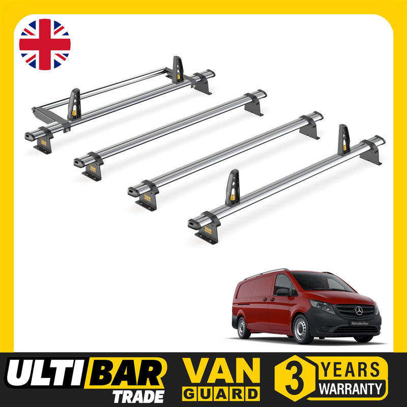 Mercedes Vito Roof Rack (2014+) [Compact/Long] 4 Bars and Roller Van Guard Trade