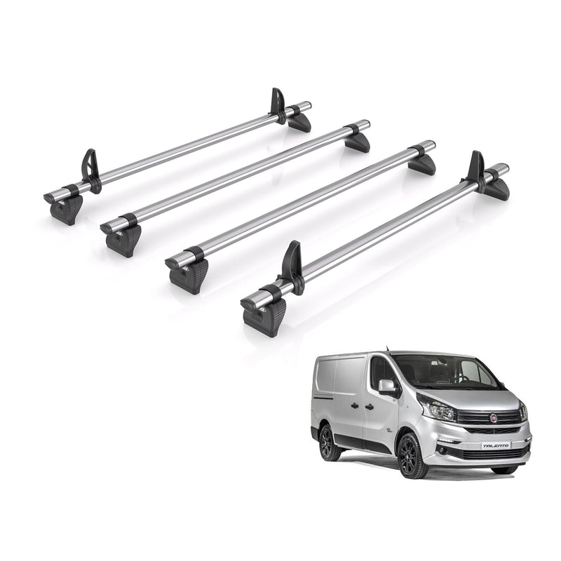 Fiat Talento (2016-2020) - 4 Rhino Kammbar Fleet Roof Bars (Steel)