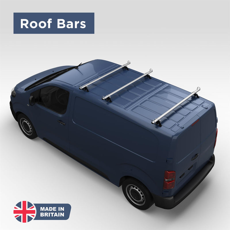Fiat Scudo (2022-) - 3 Roof Bars & Roller