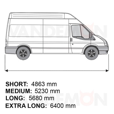 Ford Transit (2000-2014) - 2 Rhino Delta Roof Bars