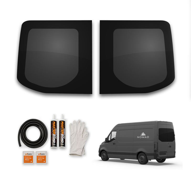 Mercedes Sprinter (2018-) Rear Barn Door Window Privacy Camper Glass with Fitting Kit