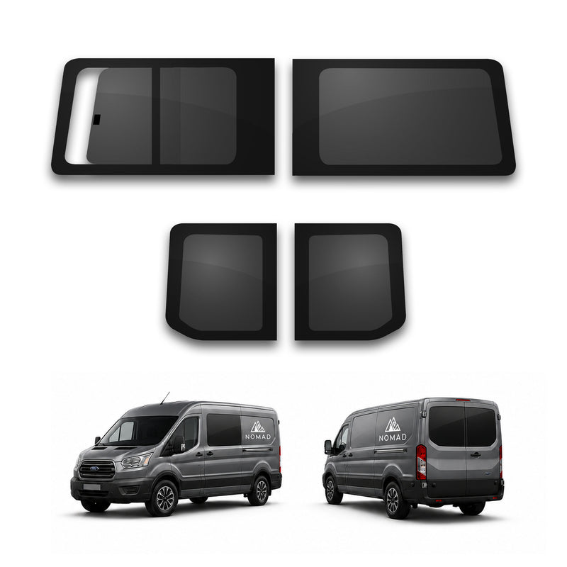 Ford Transit (2014-) Driver Fixed Passenger Opening Side and Rear Door Window Privacy Camper Glass