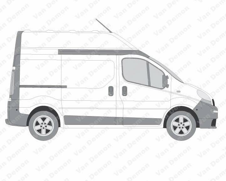 Nissan Primastar (2001-2014) - Rhino KammRack Black Roof Rack